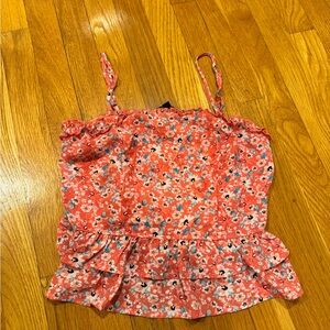 Floral Coral Women's Top